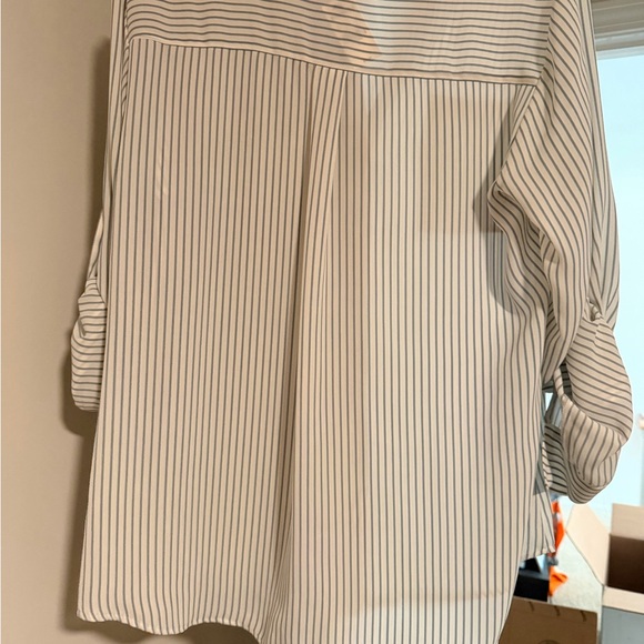 Express Gray and White Striped Shirt - Picture 6 of 6